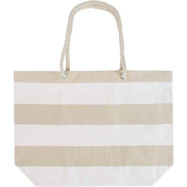 Logo trade promotional giveaways image of: Florida 270 g/m² GRS recycled beach tote bag 18L