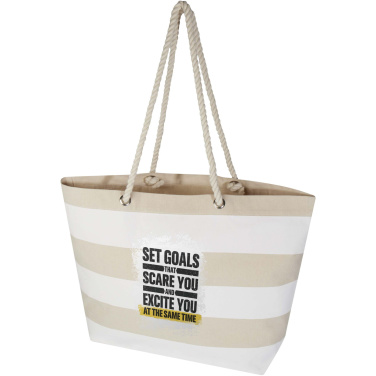 Logo trade promotional giveaways picture of: Florida 270 g/m² GRS recycled beach tote bag 18L