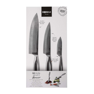 Logo trade promotional items image of: BOSKA Kitchen Knives Monaco+, set of 3