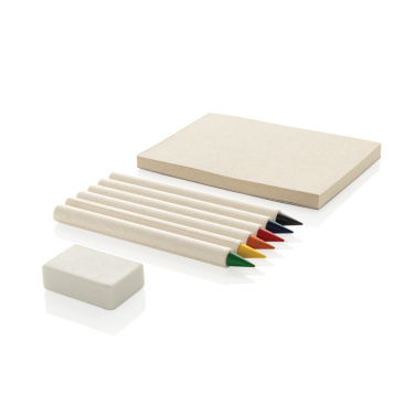 Logotrade promotional products photo of: Micki GRS infinity 6pc coloring pencil set with notepad