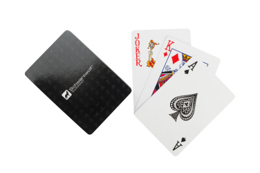 Logotrade corporate gift image of: Set of playing cards and dice MURRAY Schwarzwolf