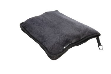 Logo trade promotional items image of: Blanket and pillow 2 in 1 AMIATA Schwarzwolf