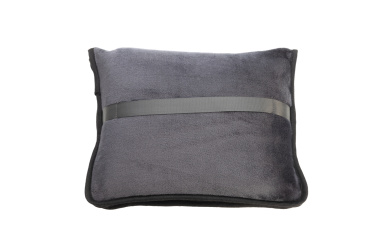 Logotrade promotional gift image of: Blanket and pillow 2 in 1 AMIATA Schwarzwolf