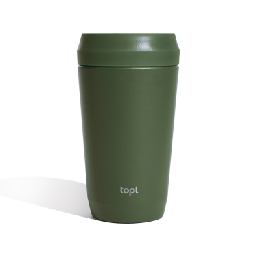 Logo trade advertising products picture of: Topl Recycled Steel To Go Tumbler Patented 360 Lid 354ml