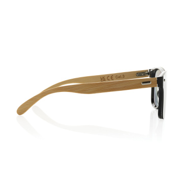 Logo trade promotional item photo of: Prism RCS recycled plastic sunglasses with bamboo frame