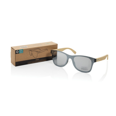 Logotrade promotional product image of: Prism RCS recycled plastic sunglasses with bamboo frame