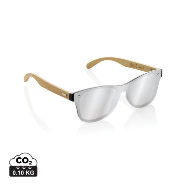 Logo trade corporate gifts picture of: Prism RCS recycled plastic sunglasses with bamboo frame