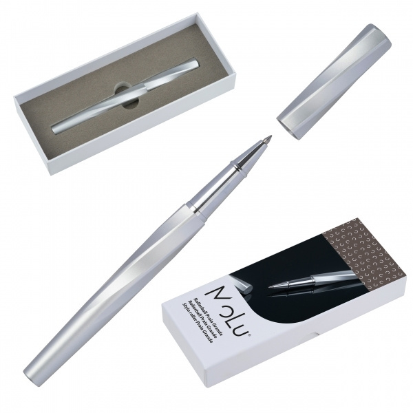 Logo trade promotional giveaways image of: MoLu brass rollerball Praia Grande