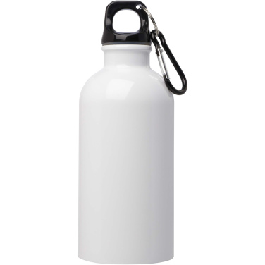 Logotrade promotional giveaways photo of: Oregon 400 ml RCS certified single wall stainless steel water bottle with carabiner