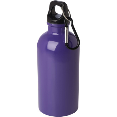Logotrade promotional gifts photo of: Oregon 400 ml RCS certified single wall stainless steel water bottle with carabiner