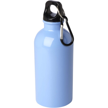 Logotrade promotional merchandise photo of: Oregon 400 ml RCS certified single wall stainless steel water bottle with carabiner