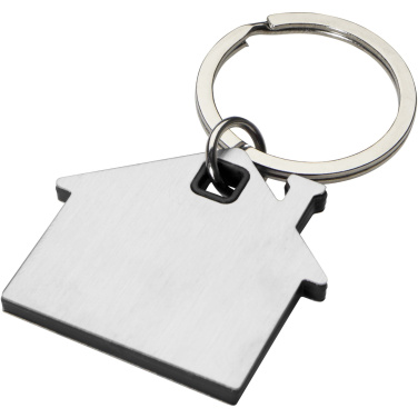 Logo trade promotional merchandise picture of: Nook house-shaped keychain
