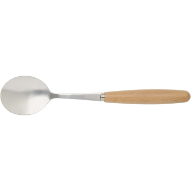 Logo trade promotional item photo of: Root 5-piece stainless steel and beech wood cutlery set