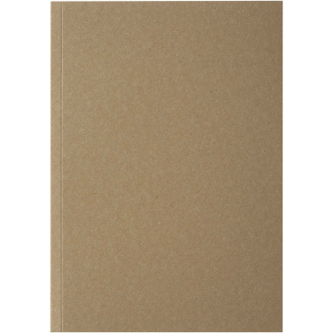 Logo trade promotional gifts image of: Novella Austen A5 recycled soft cover kraft notebook - 50 sheets