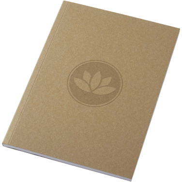 Logo trade promotional items image of: Novella Austen A5 recycled soft cover kraft notebook - 50 sheets