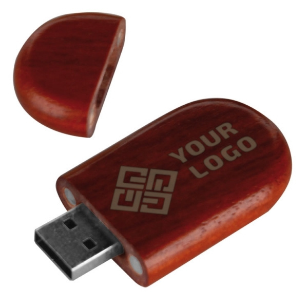 Logo trade promotional items image of: Wooden USB stick