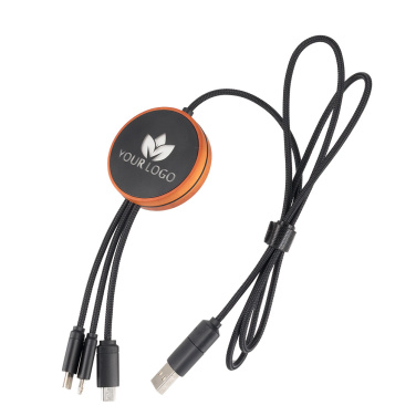 Logo trade promotional gift photo of: Big cable 4in1 with illuminated logo - i5w