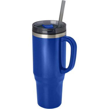Logotrade business gift image of: Melbourne 1200 ml RCS certified insulated tumbler with straw