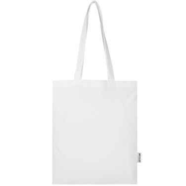 Logo trade promotional items image of: Madras Blend 140 g/m² GRS recycled cotton tote bag 7L