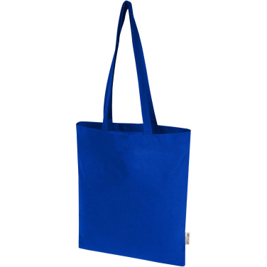 Logotrade promotional item image of: Madras Blend 140 g/m² GRS recycled cotton tote bag 7L
