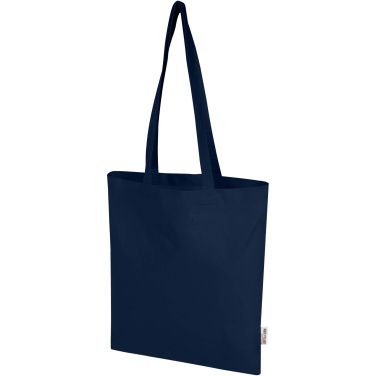 Logo trade promotional items image of: Madras Blend 140 g/m² GRS recycled cotton tote bag 7L