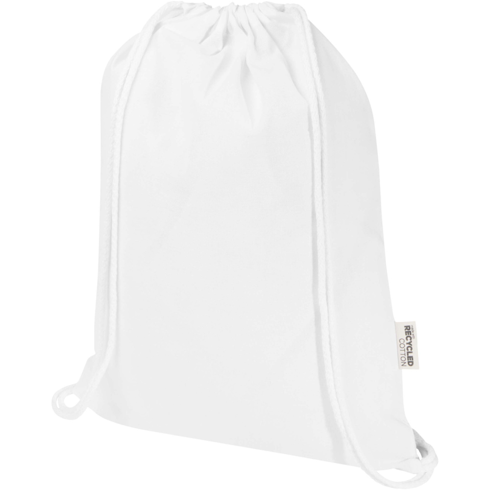 Logo trade advertising products picture of: Oregon Blend 140 g/m² GRS recycled drawstring bag 5L