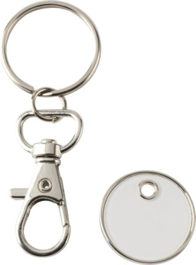 Logo trade promotional items picture of: Rory keyring with trolley coin