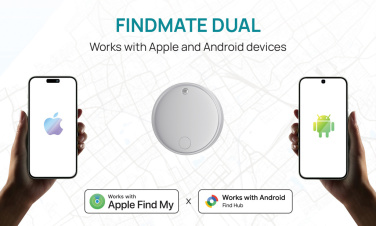 Logo trade promotional products picture of: Findmate Dual RCS recycled plastic item finder IPX 5