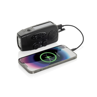 Logo trade promotional item photo of: RescueWave RCS recycled plastic emergency radio