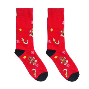 Logo trade promotional merchandise image of: Pair of Christmas socks M