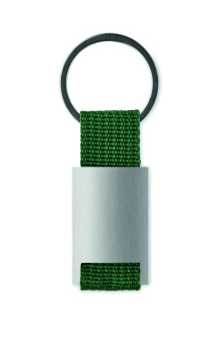 Logo trade promotional giveaways picture of: Metal rectangular key ring Espoo