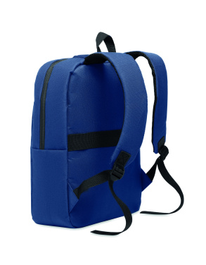 Logotrade advertising product picture of: Slim 15 inch laptop backpack made of 600D RPET polyester with a 210D lining and customizable printing