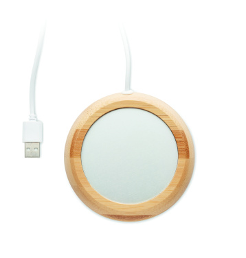 Logotrade corporate gifts photo of: Bamboo mug warmer with USB