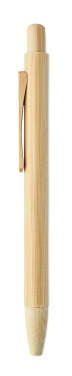 Logo trade advertising product photo of: Bamboo automatic ball pen