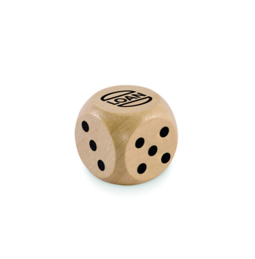 Logotrade promotional merchandise picture of: Schima wooden dice 3cm dia