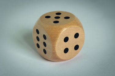 Logo trade promotional products picture of: Schima wooden dice 5cm dia