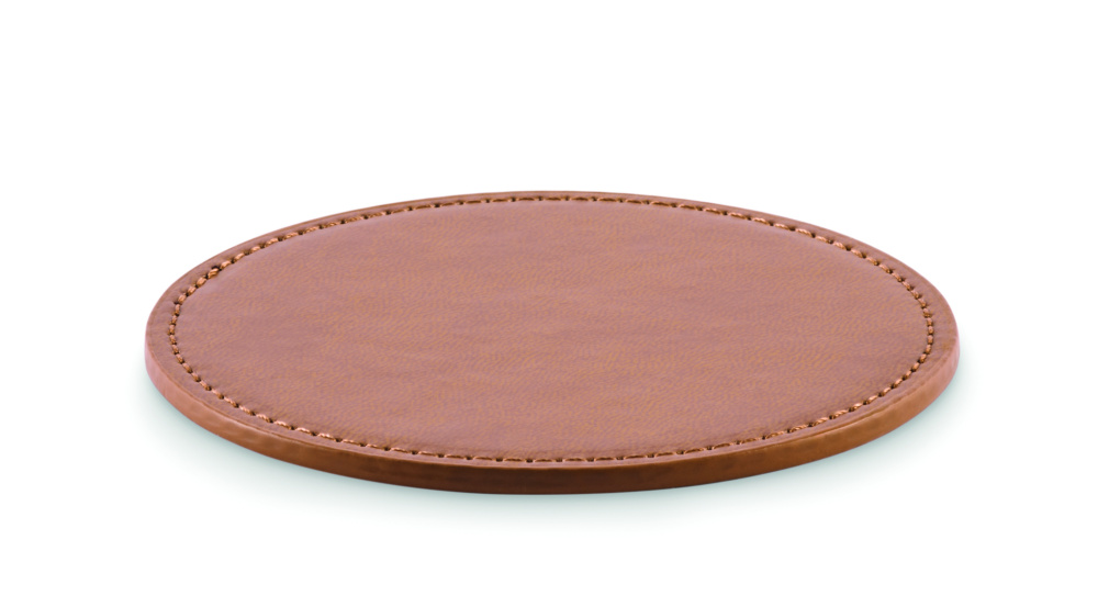 Logo trade promotional gift photo of: Round coaster in PU