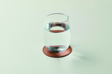 Logo trade promotional items image of: Round coaster in PU