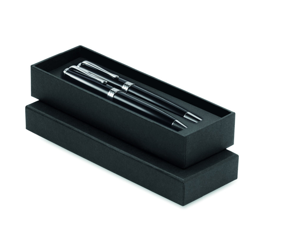 Logo trade promotional merchandise picture of: Ball pen and roller set