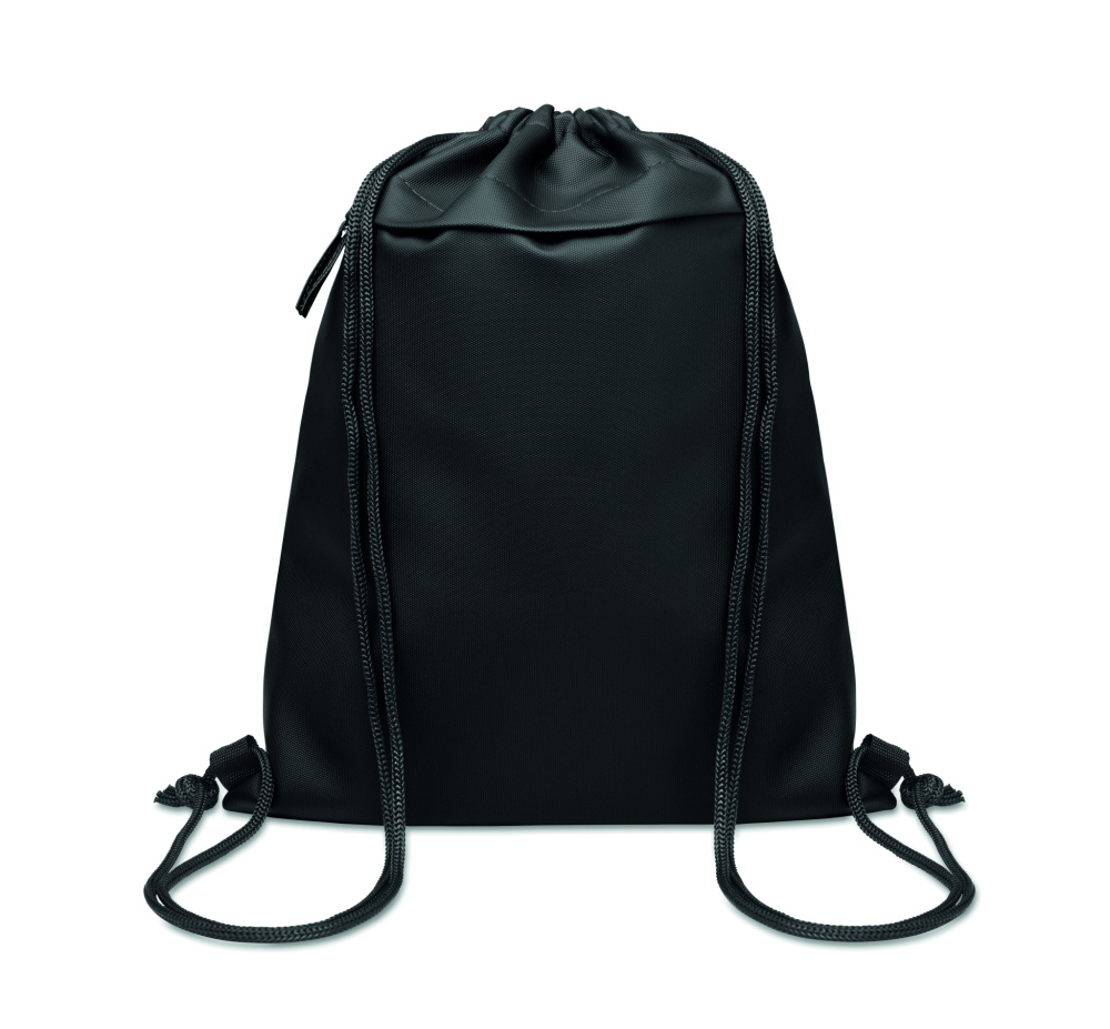 Logo trade promotional items image of: Drawstring bag in 600D RPET