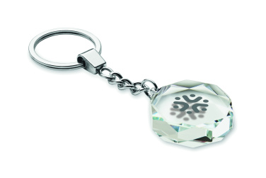Logo trade promotional product photo of: Glass round award key ring