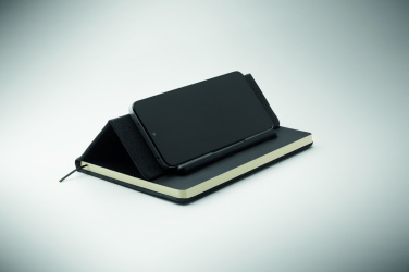 Logo trade promotional gift photo of: A5 notebook with phone holder