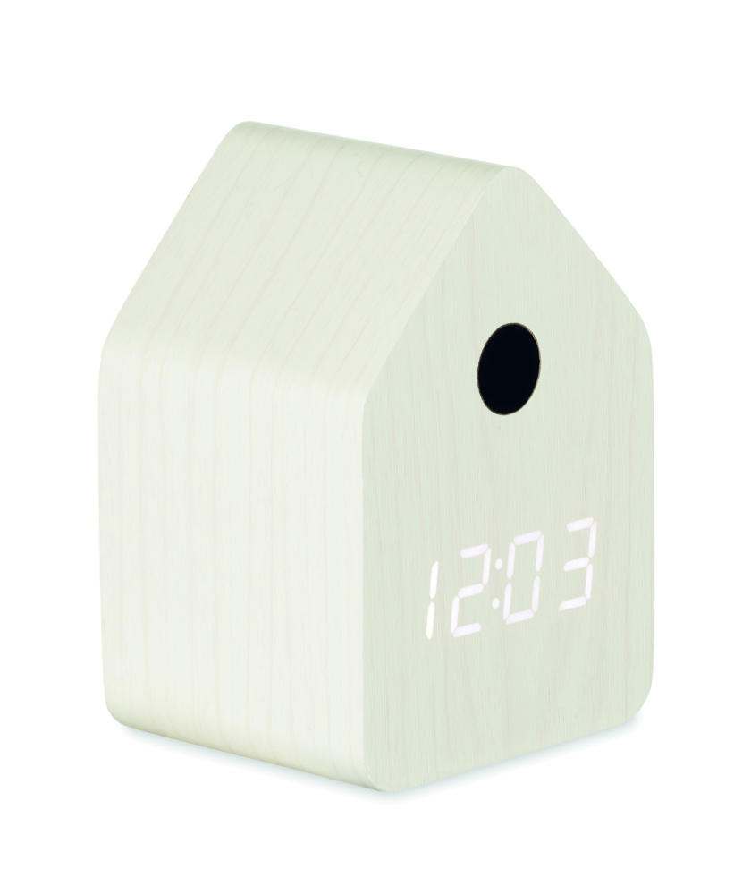 Logo trade promotional merchandise picture of: MDF cuckoo alarm clock