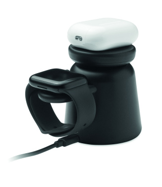 Logotrade corporate gift image of: 3 in 1 wireless charger 15W