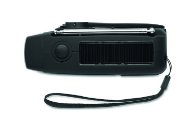 Logo trade promotional gift photo of: Portable radio with LED torch
