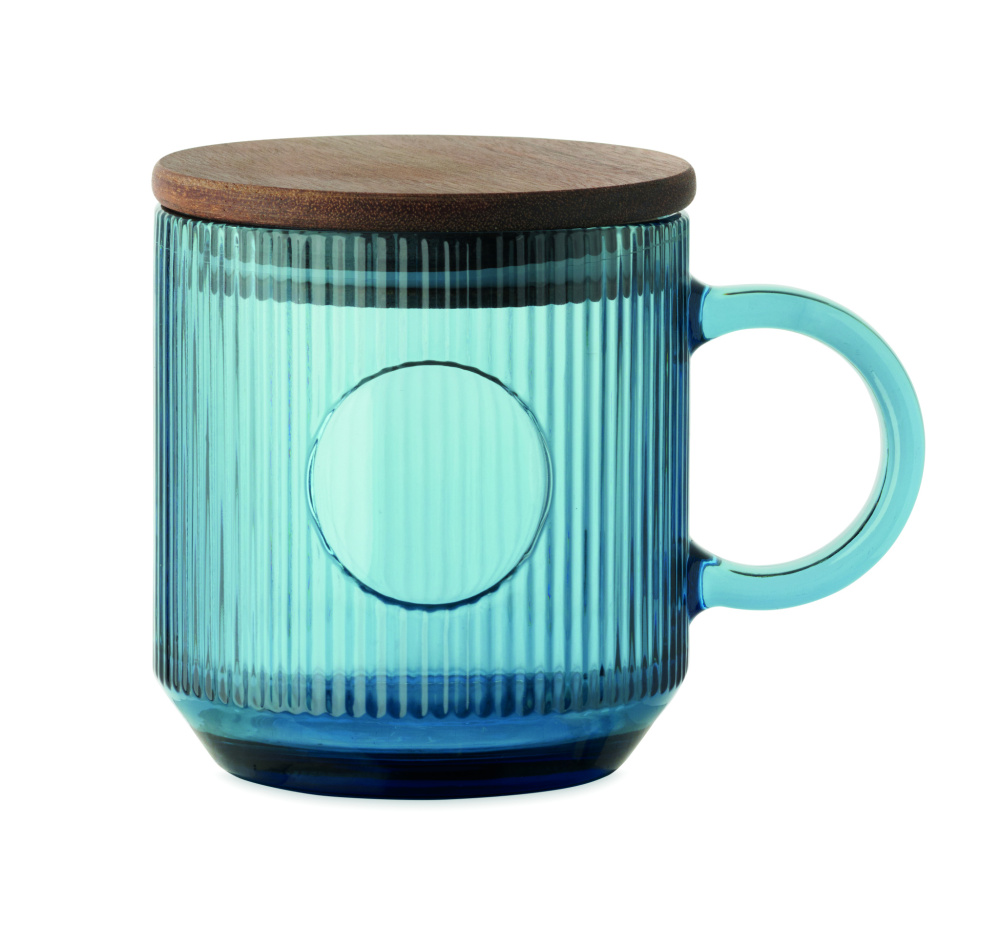 Logotrade business gifts photo of: Ribbed glass mug 300ml