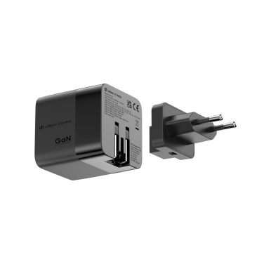 Logo trade promotional merchandise photo of: Urban Vitamin Mendocino 65W GaN charger retractable cable