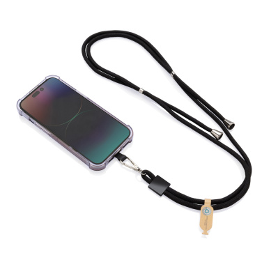 Logotrade promotional merchandise photo of: CarryLoop RCS recycled PET adjustable phone holder lanyard