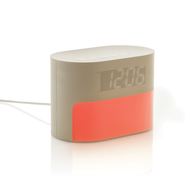 Logo trade promotional products image of: LumaRise RCS reycled plastic white noise alarm clock