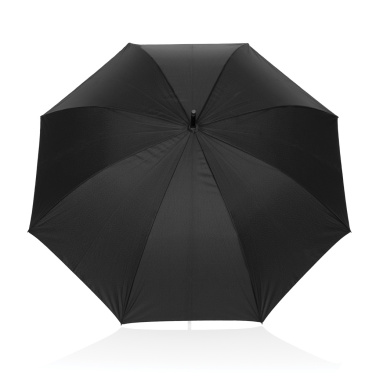 Logo trade advertising products image of: Swiss Peak Vero Aware™ RPET 25” umbrella w luxe handle
